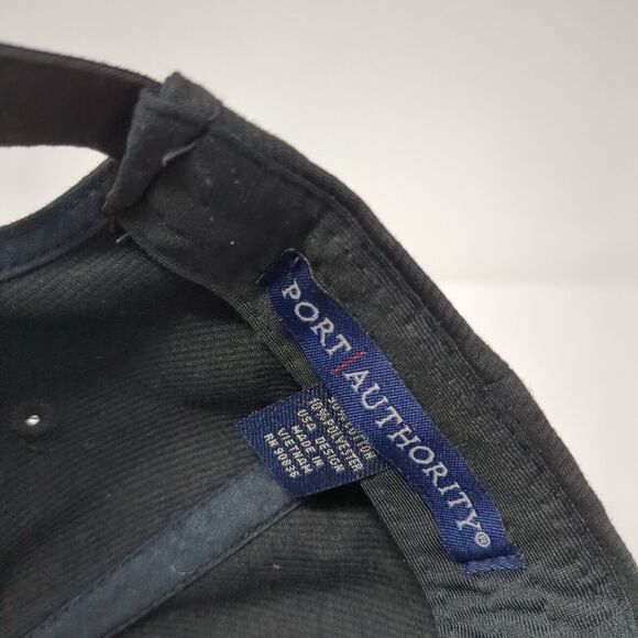 Husqvarna Strapback Hat Black One Size Adjustable Embroidered Port Authority - Picture 8 of 8